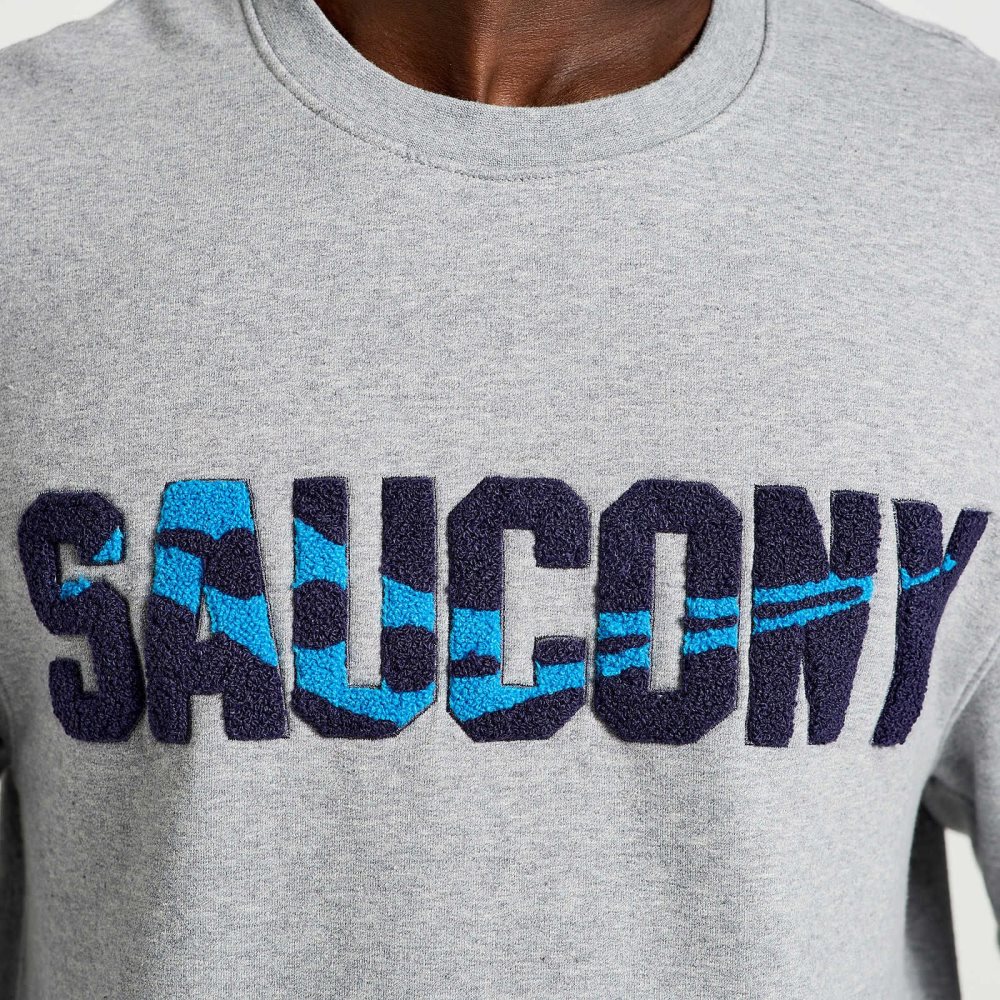 Saucony Rested Crewneck Głęboka Szare | 05173-AENF