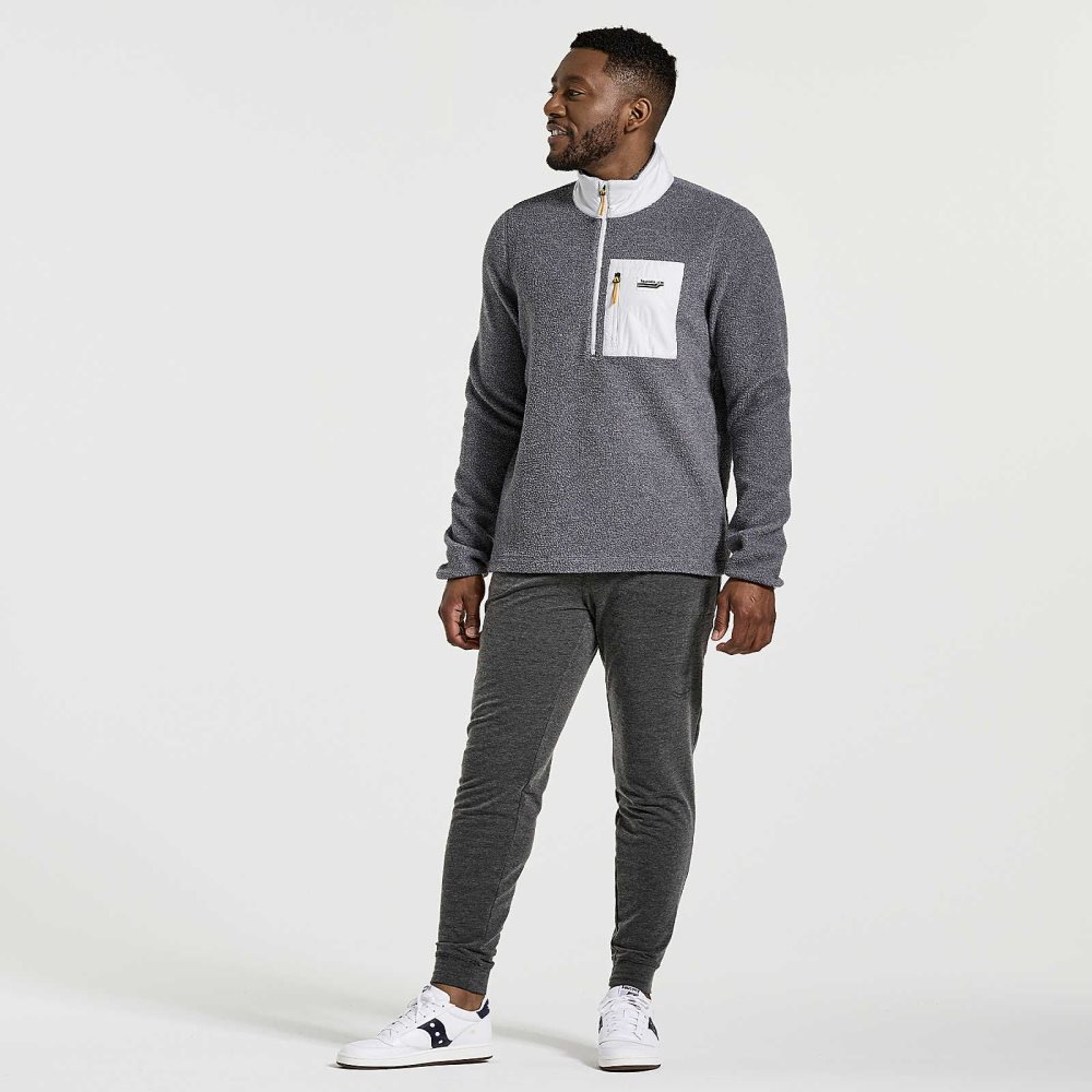 Saucony Rested Sherpa 1/4 Zip Czarne | 84321-PRBY