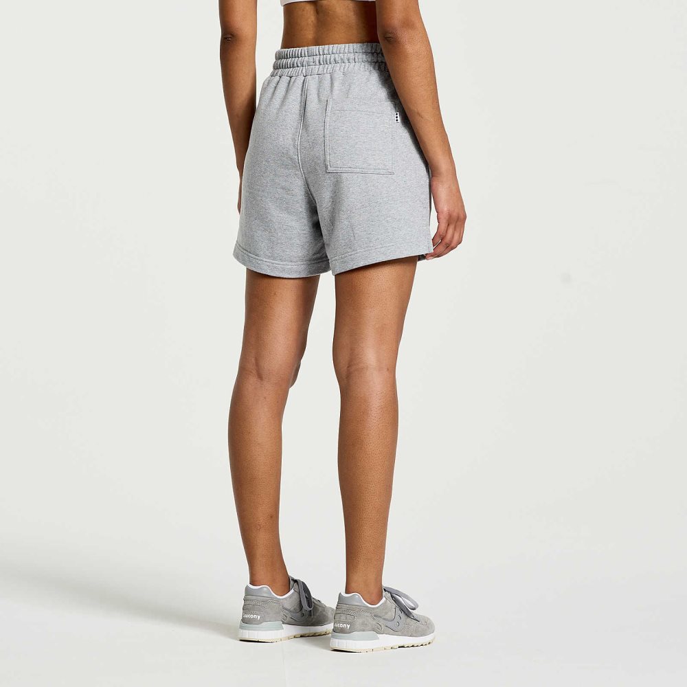 Saucony Rested Sweat Short Głęboka Szare | 98017-UQZG