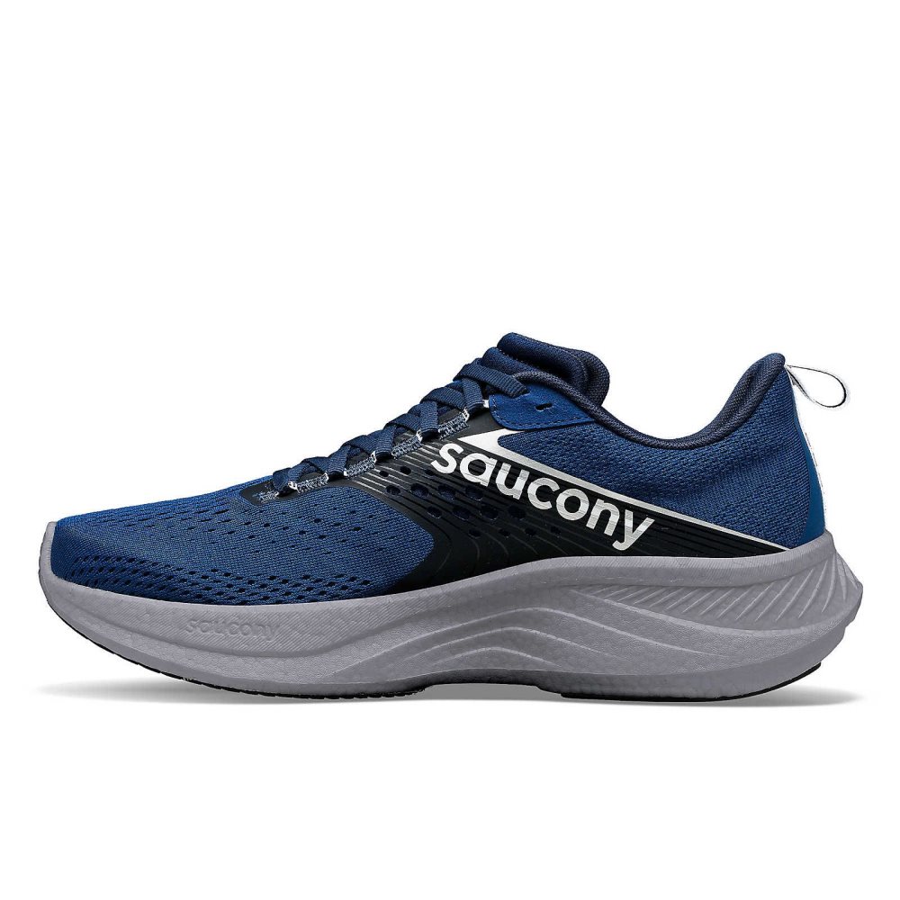 Saucony Ride 17 Wide Srebrne | 03682-EZCS