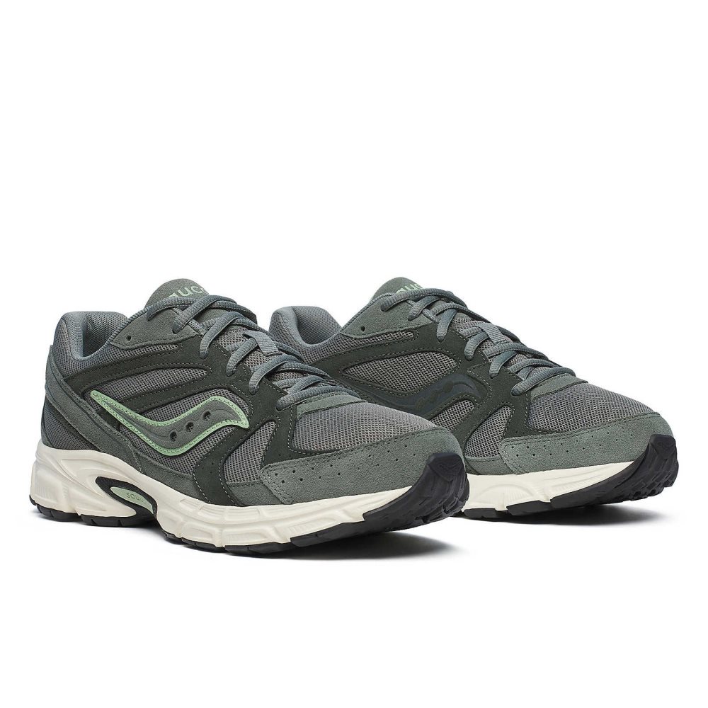 Saucony Ride Millennium Suede Oliwkowe Białe | 43250-SQXJ