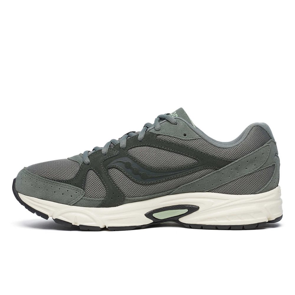 Saucony Ride Millennium Suede Oliwkowe Białe | 43250-SQXJ