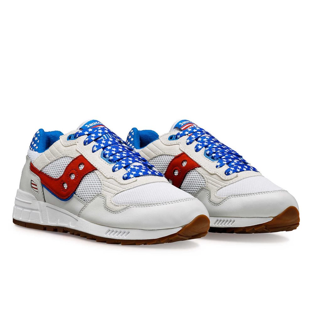 Saucony Shadow 5000 Fireworks Białe Czerwone | 36278-IJAZ