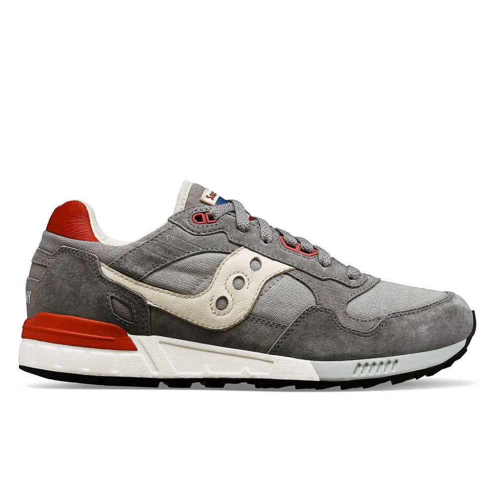 Saucony Shadow 5000 Stonewash Szare Czerwone | 81470-RCLK