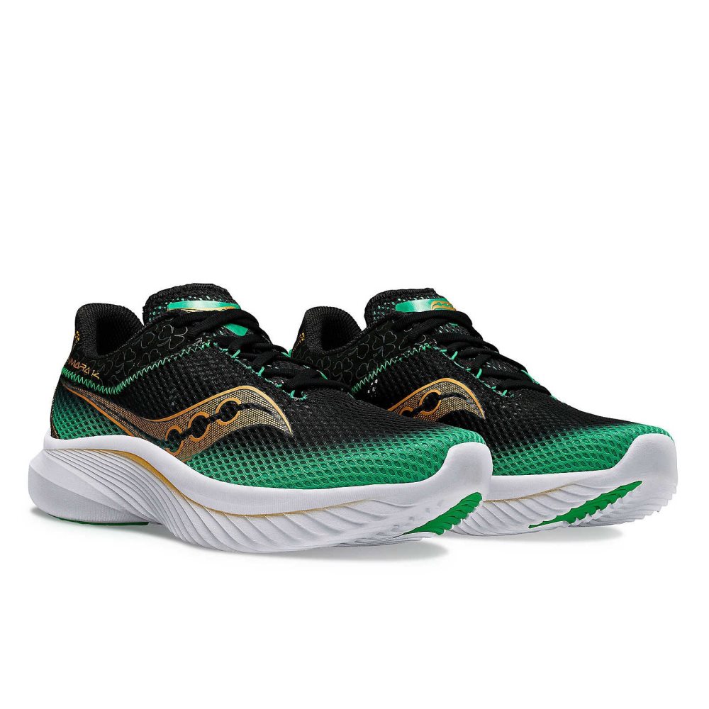 Saucony Shamrock Kinvara 14 Czarne Zielone | 30674-DGZP