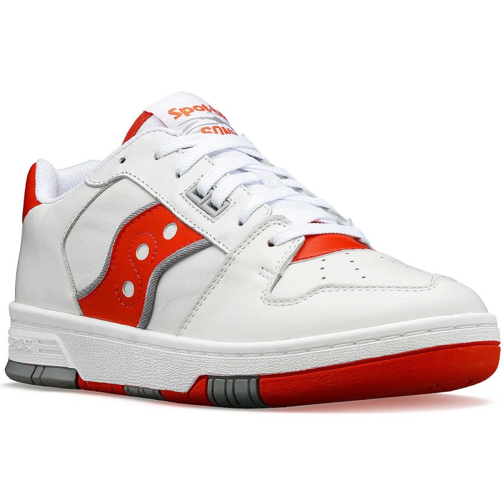 Saucony Spot-Bilt Sonic Low Białe Czerwone | 56028-XILM