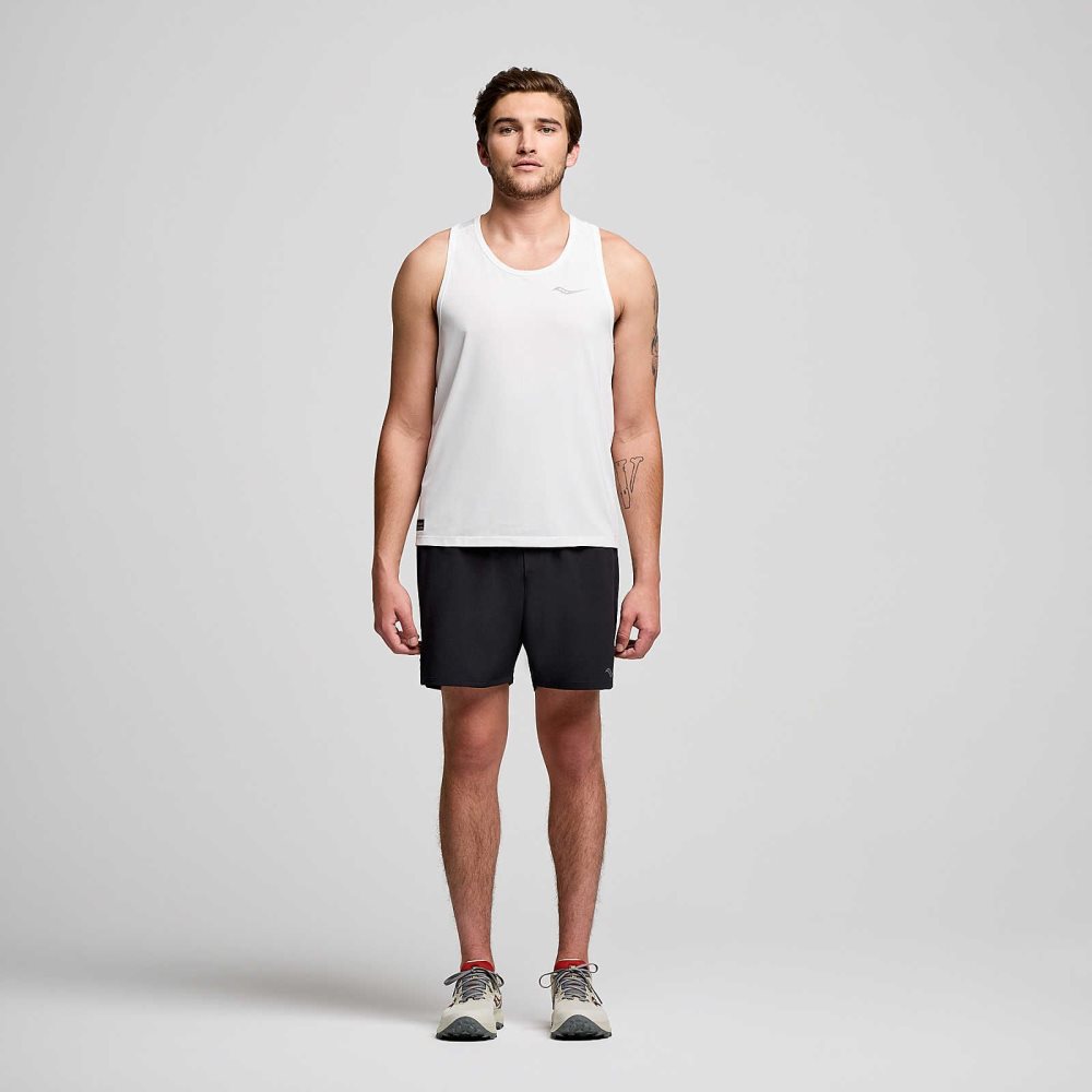 Saucony Stopwatch Singlet Białe | 26917-FVXY