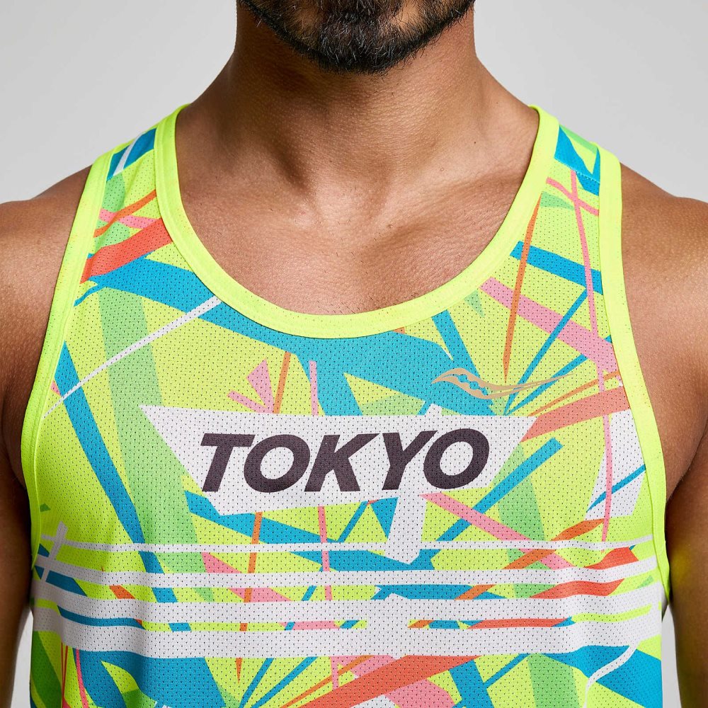 Saucony Tokyo Stopwatch Graphic Singlet Tokyo 2024 | 97308-NLJR