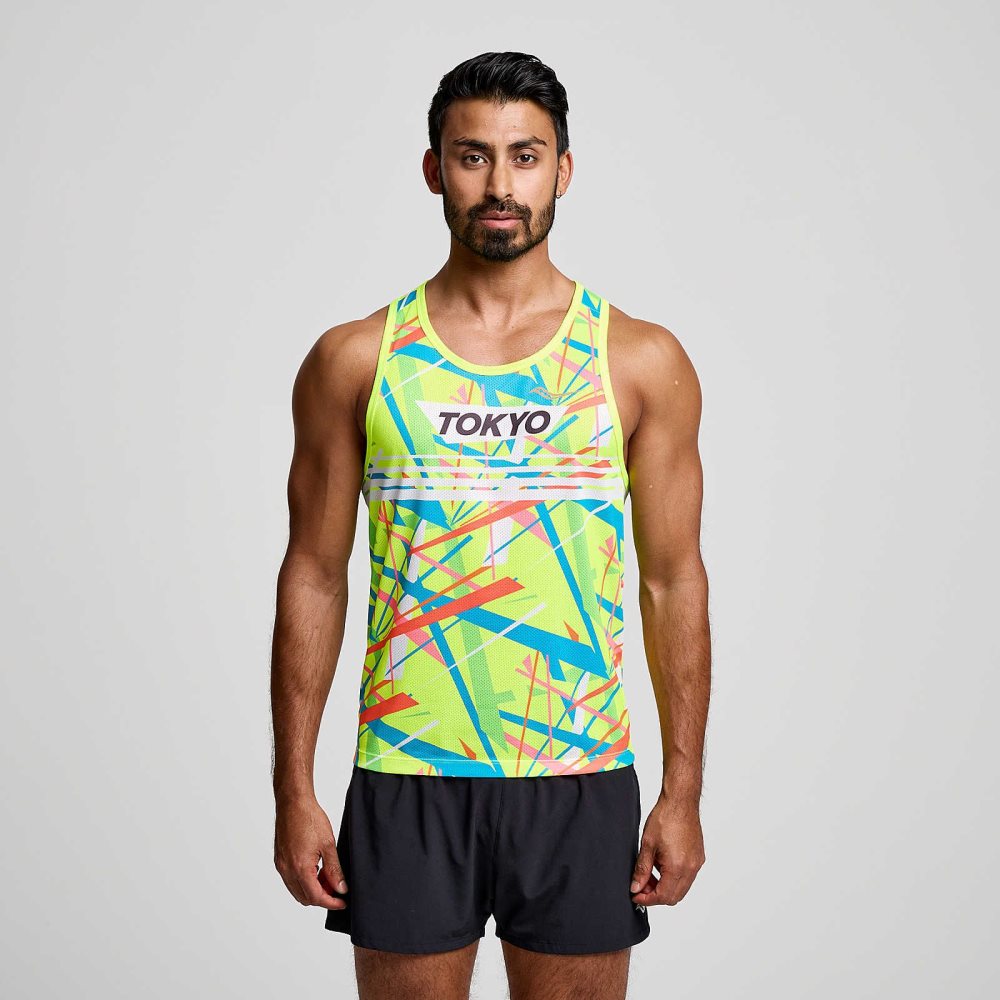 Saucony Tokyo Stopwatch Graphic Singlet Tokyo 2024 | 97308-NLJR